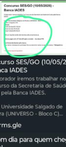 Print de conversa no grupo de convocação de fiscais